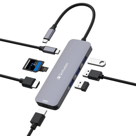 Hub USB-C Multiport 8 Puertos Verbatim Pro