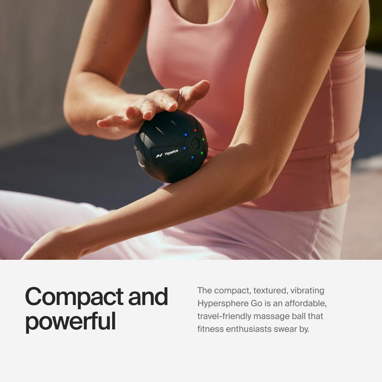 Hyperice Hypersphere Mini bola de masaje vibradora para recuperación muscular, liberación miofascial y alivio del dolor, masajeador portátil perfecto