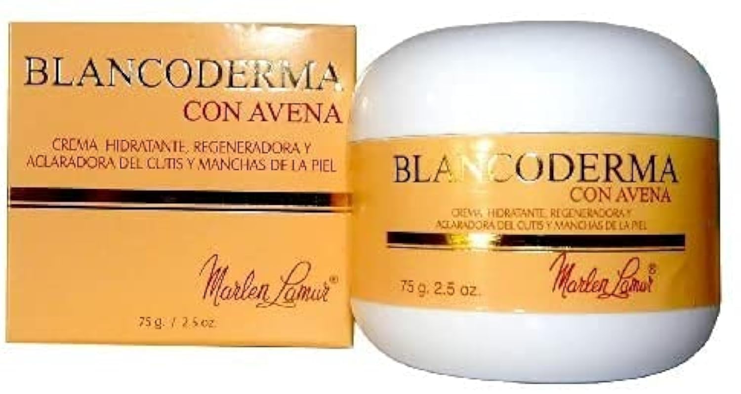 BlancoDerma- Crema facial de avena 75 g: humectante blanqueador natural para pieles mixtas