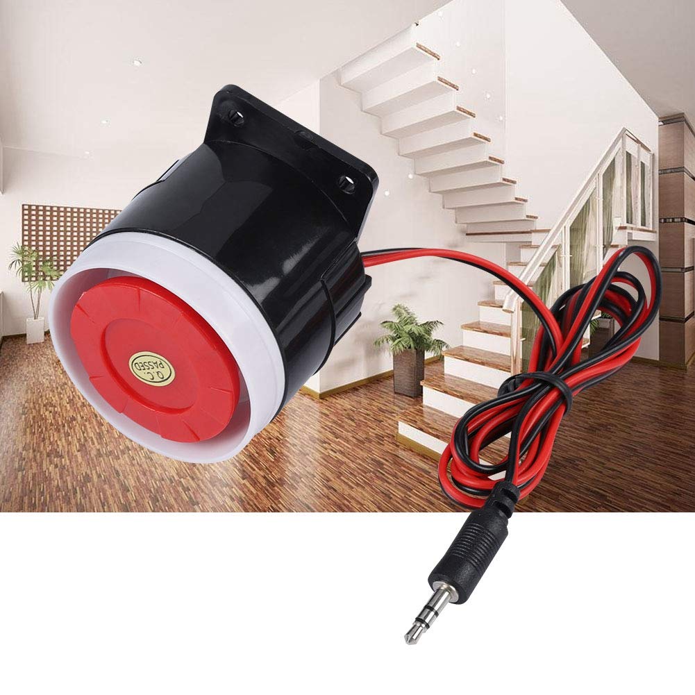 DC 12V Alarma Cableada, Sirena de Bocina Ruidosa de Alarma de Seguridad para el Hogar, Bocina Alarma Zumbador (120dB)