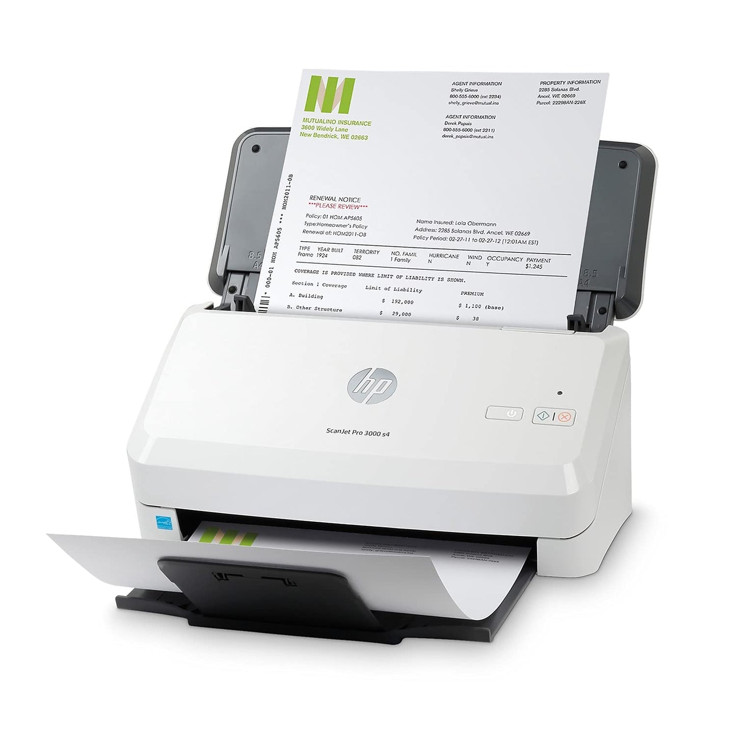 HP ScanJet Pro 3000 s4 (6FW07A) Escáner dúplex a Color USB 3.0 de 40 ppm con ADF de 50 páginas para Documentos, Fotos, Recibos y Tarjetas. Controladores Twain/ISIS incluidos