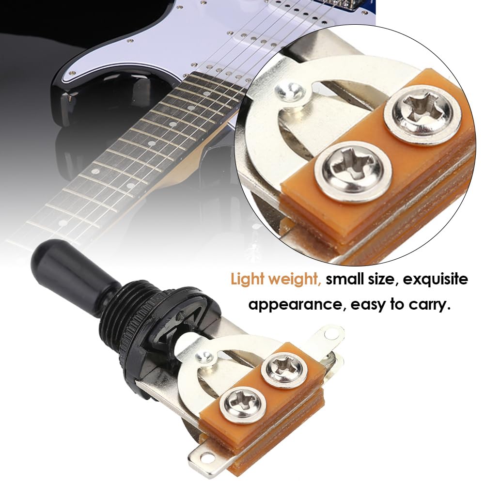 3 Way Switch, Metal Toggle Switch for Electric Guitar, Black, Replacement Part for LP Style Guitars, for Electric Guitar Players
