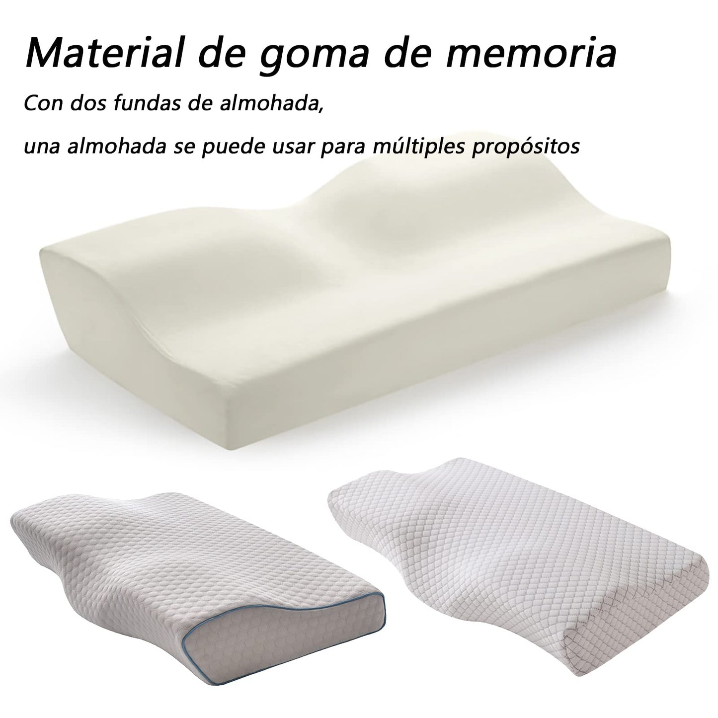 HOOSUFU Almohada Memory Foam Almohada ortopedica Cervical Almohada ortopedica para Dormir Almohadas de Espuma Viscoelástica Almohada para cervicales y Cuello