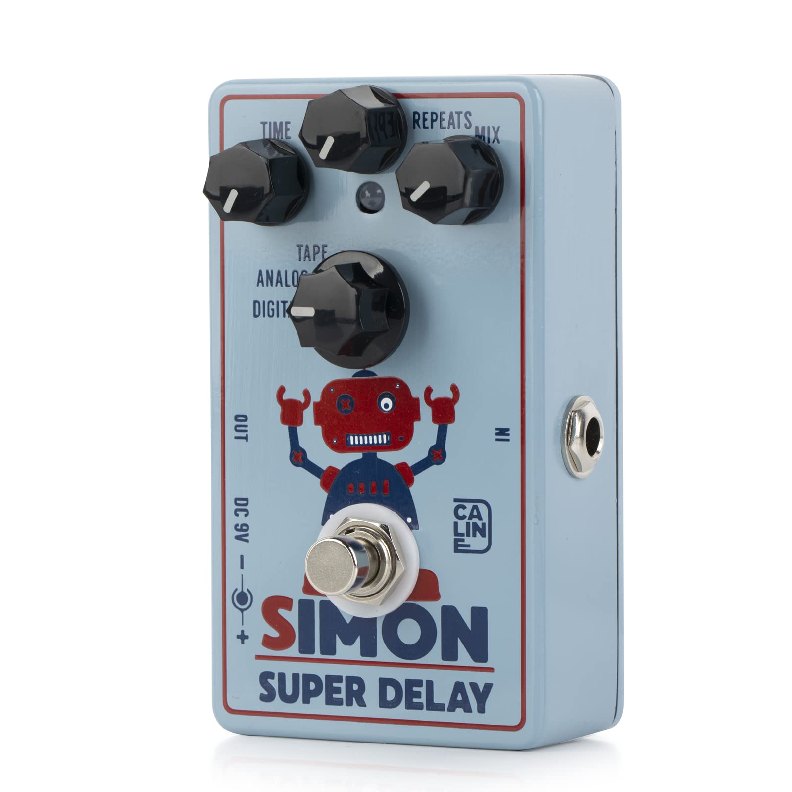 Caline CP-513 Simon Super Delay Pedal de efecto guitarra con opciones digitales, analógicas y de cinta
