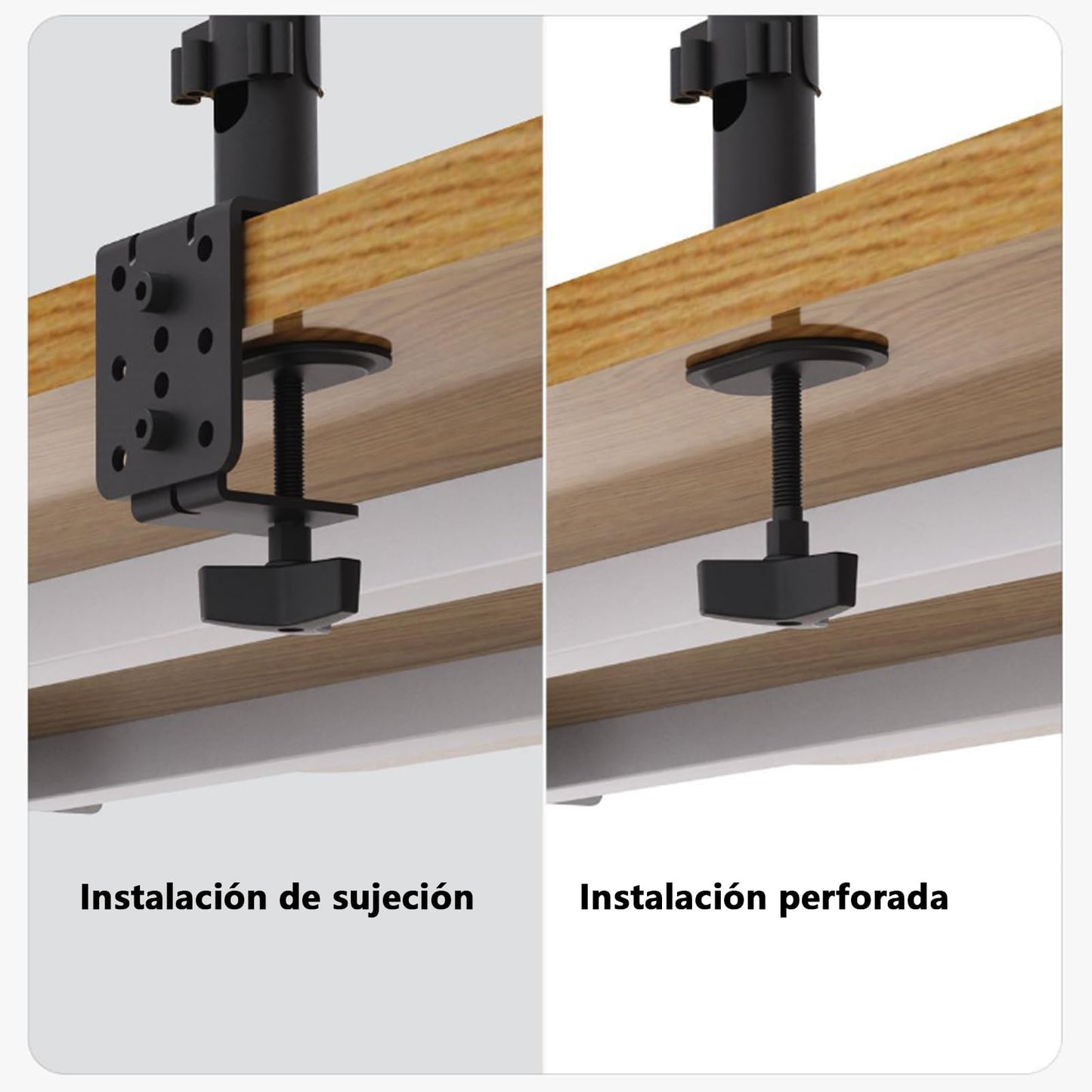 Soporte Doble Monitor VDDGRER Negro Ajustable para Pantallas hasta 27 Pulgadas 10kg