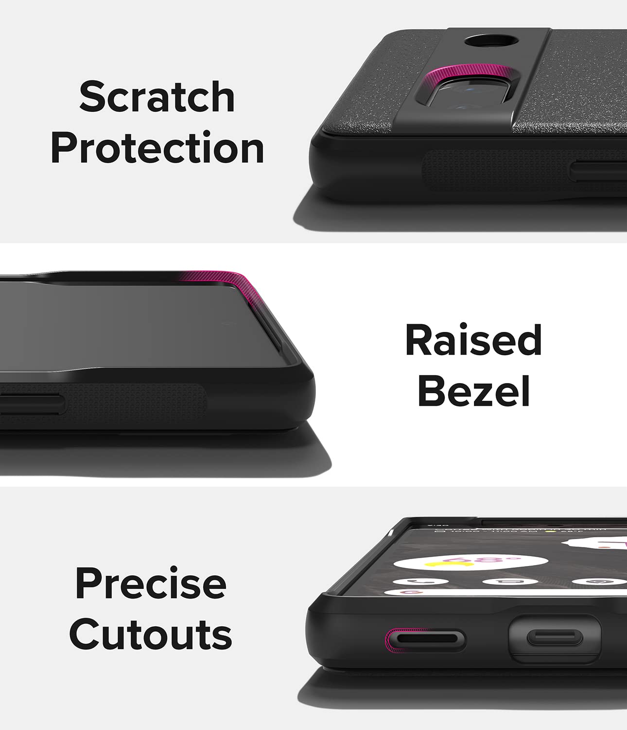 Funda Ringke Onyx Google Pixel 7a 5G Negro Antideslizante con Protección Adicional