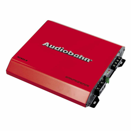 Audiobahn Amplificador de 2 Canales Color Rojo.