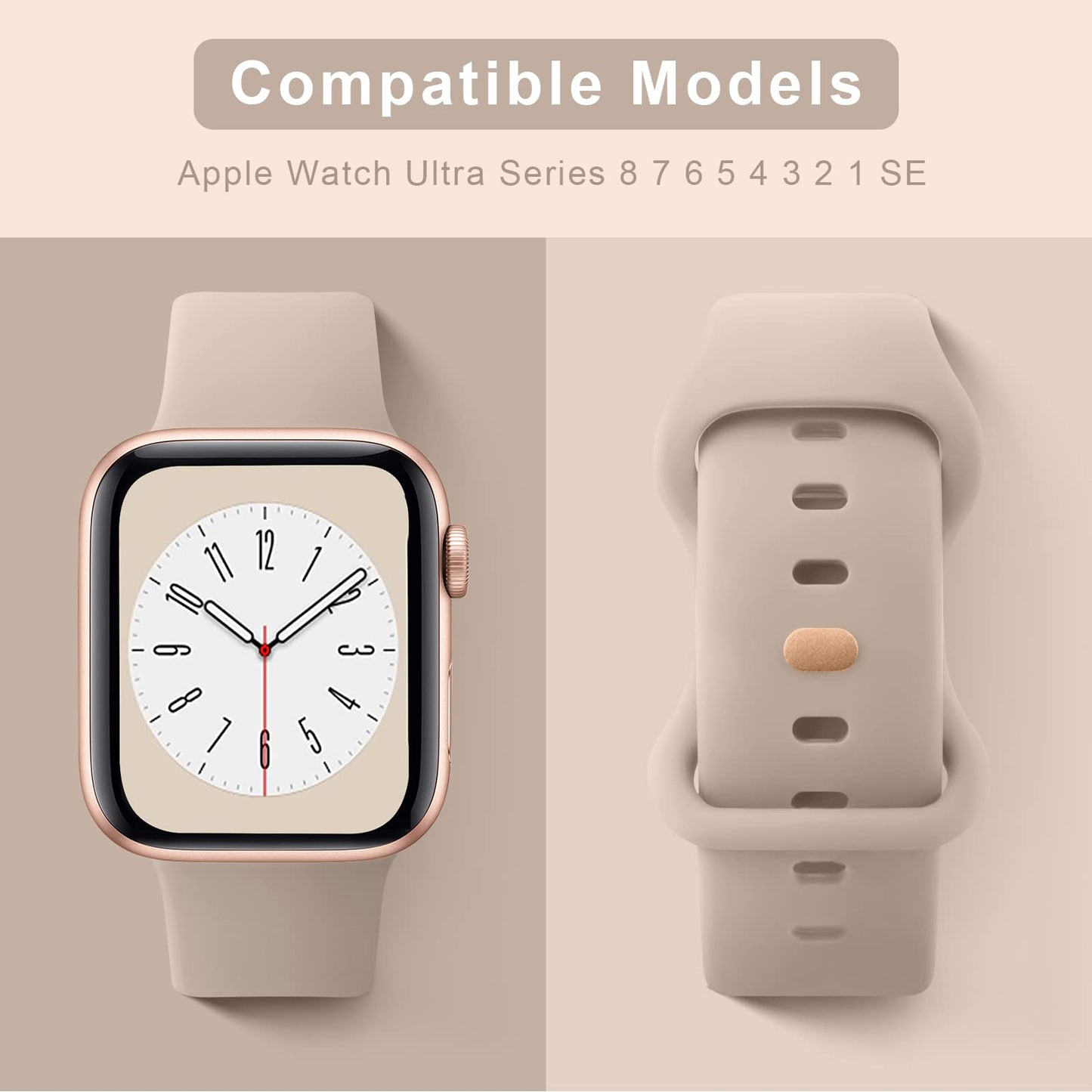 Paquete de Bandas de Silicona Líquida Compatibles con Apple Watch Serie 10 42mm 41mm 40mm 38mm Repuesto Suave para Mujeres y Hombres