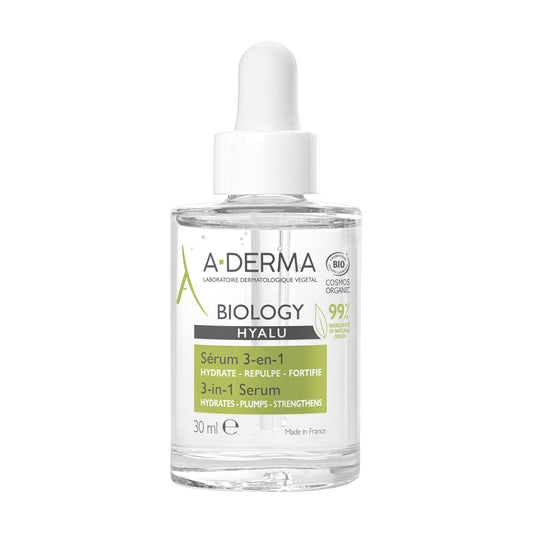 Sérum Hidratante A-Derma Biology Hyalu 3 en 1 - 30ml.¡Hidratación y rejuvenecimiento en un solo producto! Ideal para nutrir la piel y combatir los signos del envejecimiento. Aprovecha sus beneficios ahora.