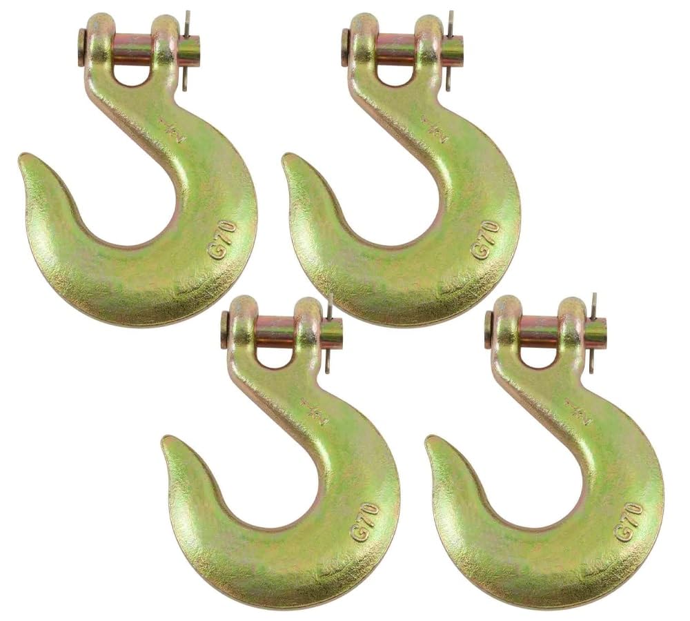 Mytee Products (4 Unidades - Gancho Deslizante de Horquilla de 1/2 Pulgada G70 para Remolque y Remolque