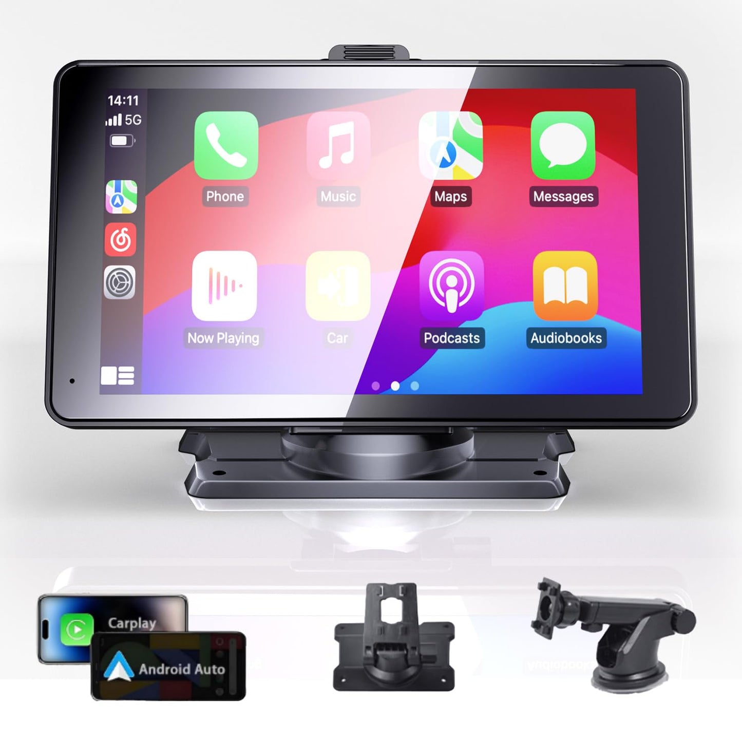 OBEST Pantalla Inalámbrica para Coche Carplay 7 Pulgadas