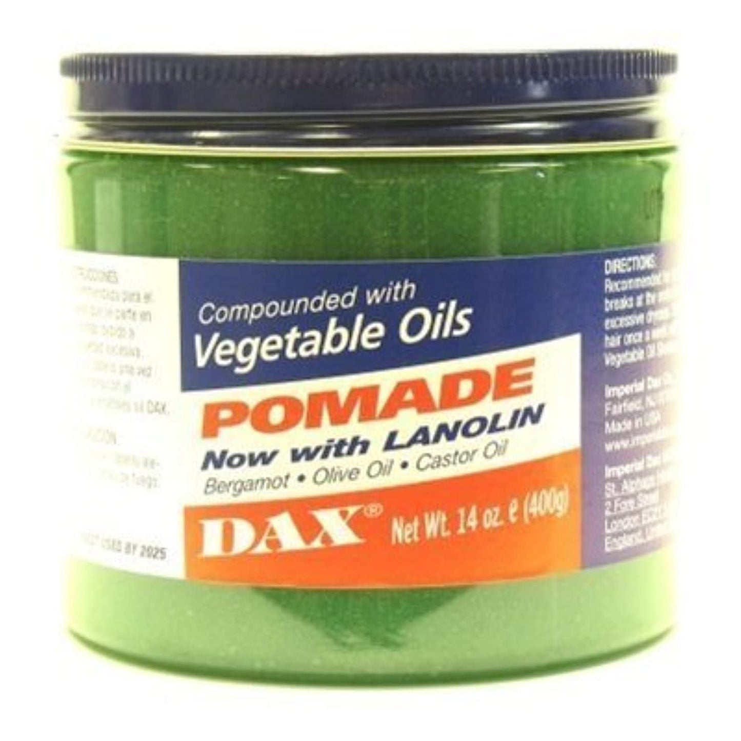 Dax Pomade (Bergamot) 14oz. Jar (2 Pack) by DAX