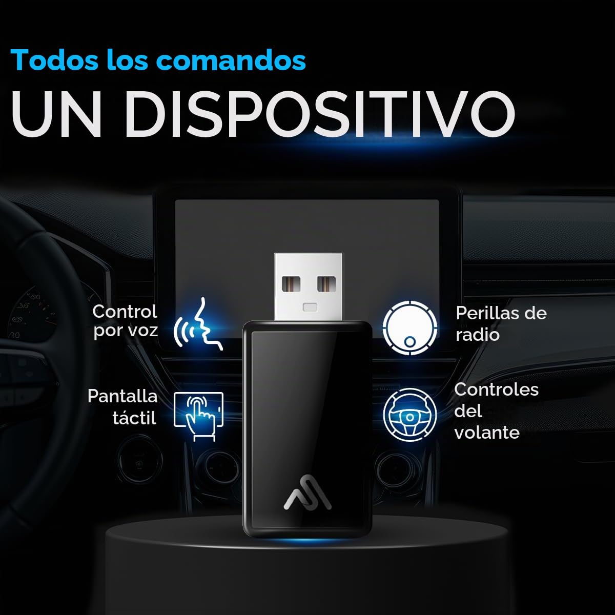Adaptador Inalámbrico Carplay Autosky para iPhone Conexión Multiusuario Sin Latencia