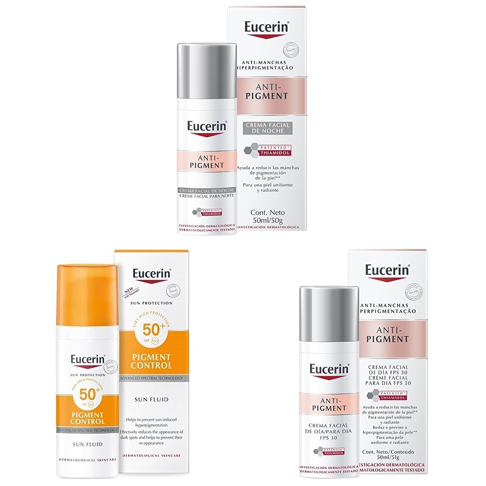 Crema Facial Hidratante Noche y Protector Solar Anti Manchas Eucerin 50ml Anti Pigment