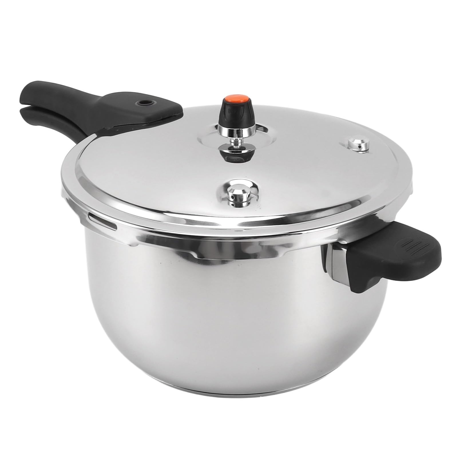 Fockety Olla a Presión de Acero Inoxidable, 16L-2L, Mando Mecánico, Base Compatible con Inducción, Tapa con Cierre de Bloqueo, Automático