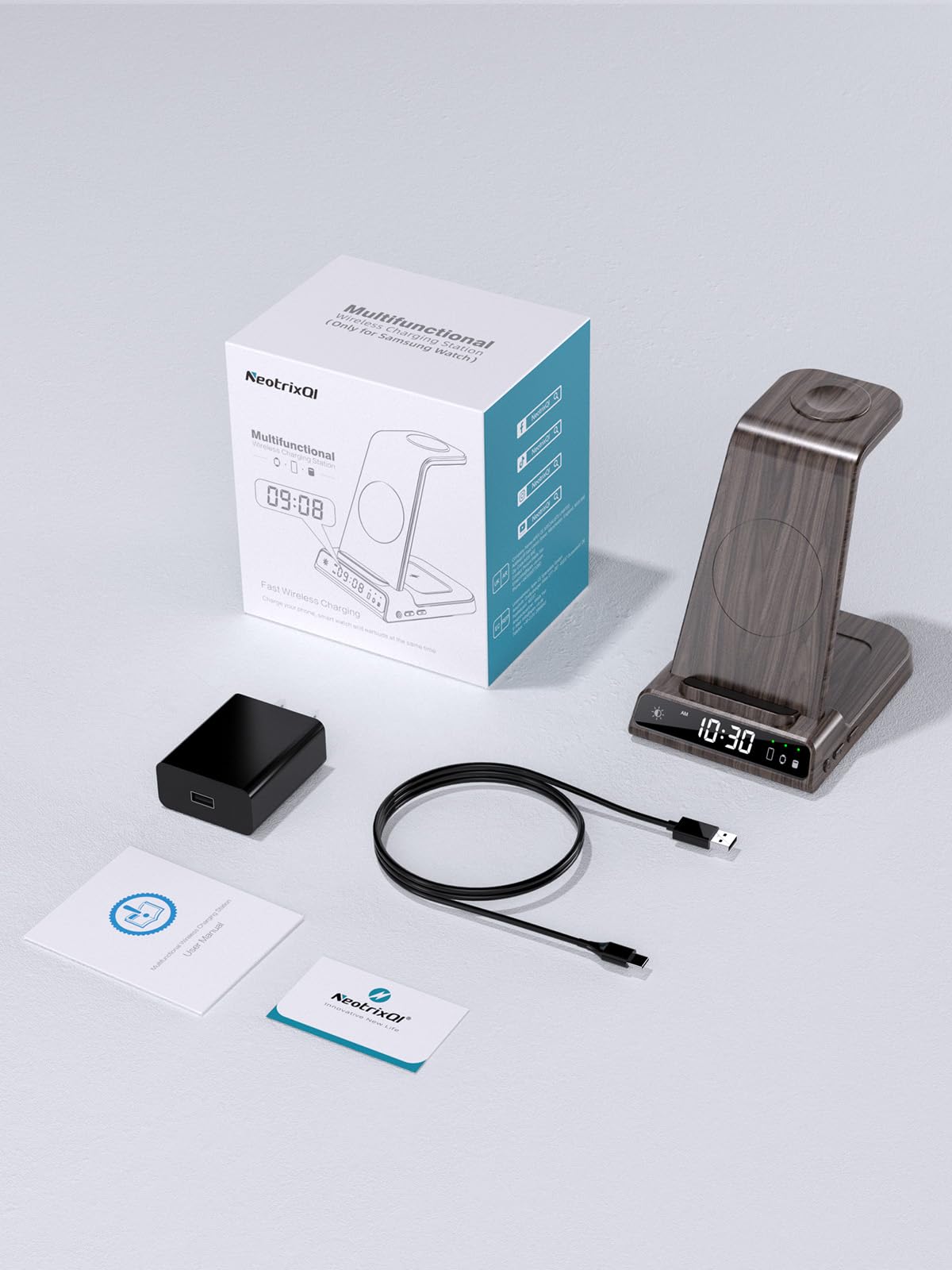 Cargador inalámbrico para estación de Carga Samsung, Cargador de teléfono Android 3 en 1 para Samsung Galaxy S25 Ultra/S24 Ultra/S23/Z Fold7/Flip7, Galaxy Watch 8/8 Classic/Ultra/7/6/5, Galaxy Buds 3