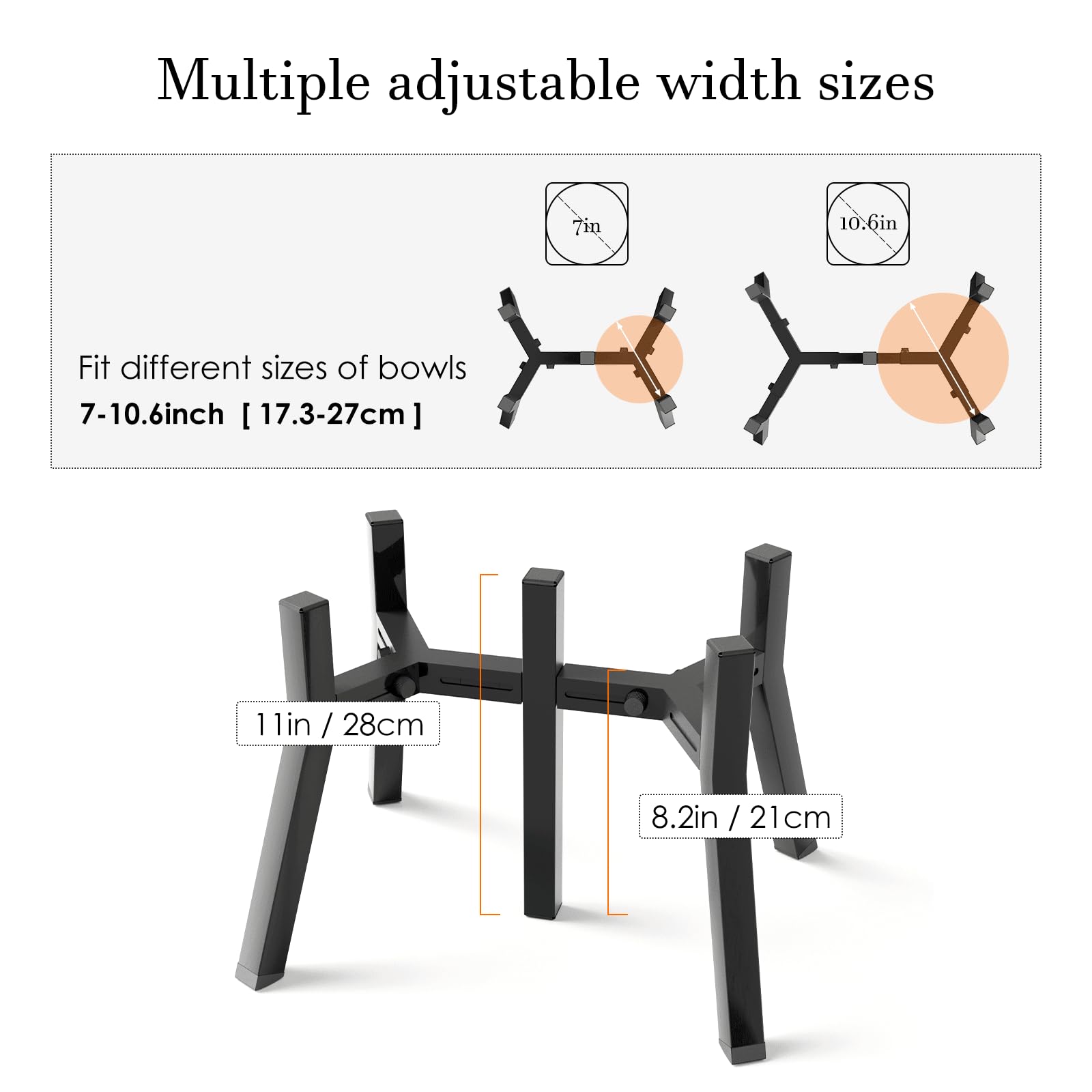 Soporte para Cuencos SHAINFUN Ajustable para Perros Medianos y Grandes