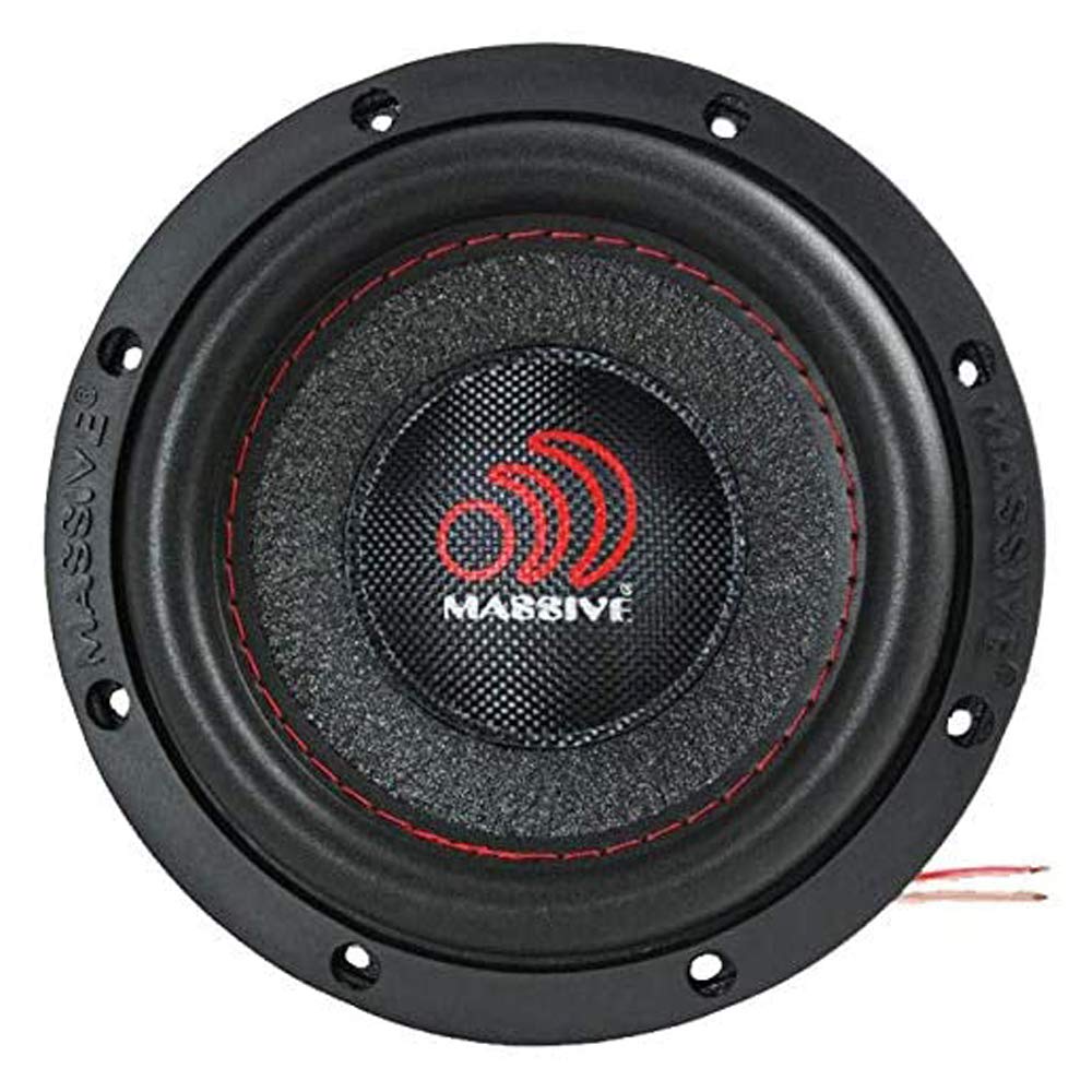 Massive Audio SUMMO64XL - Subwoofer de audio para coche de 6.5 pulgadas, alto rendimiento para coches, camiones, jeeps, 6.5 pulgadas, 150 W RMS, 300 W MAX Dual 4 Ohm, bobina de voz de 1.5 pulgadas. Se