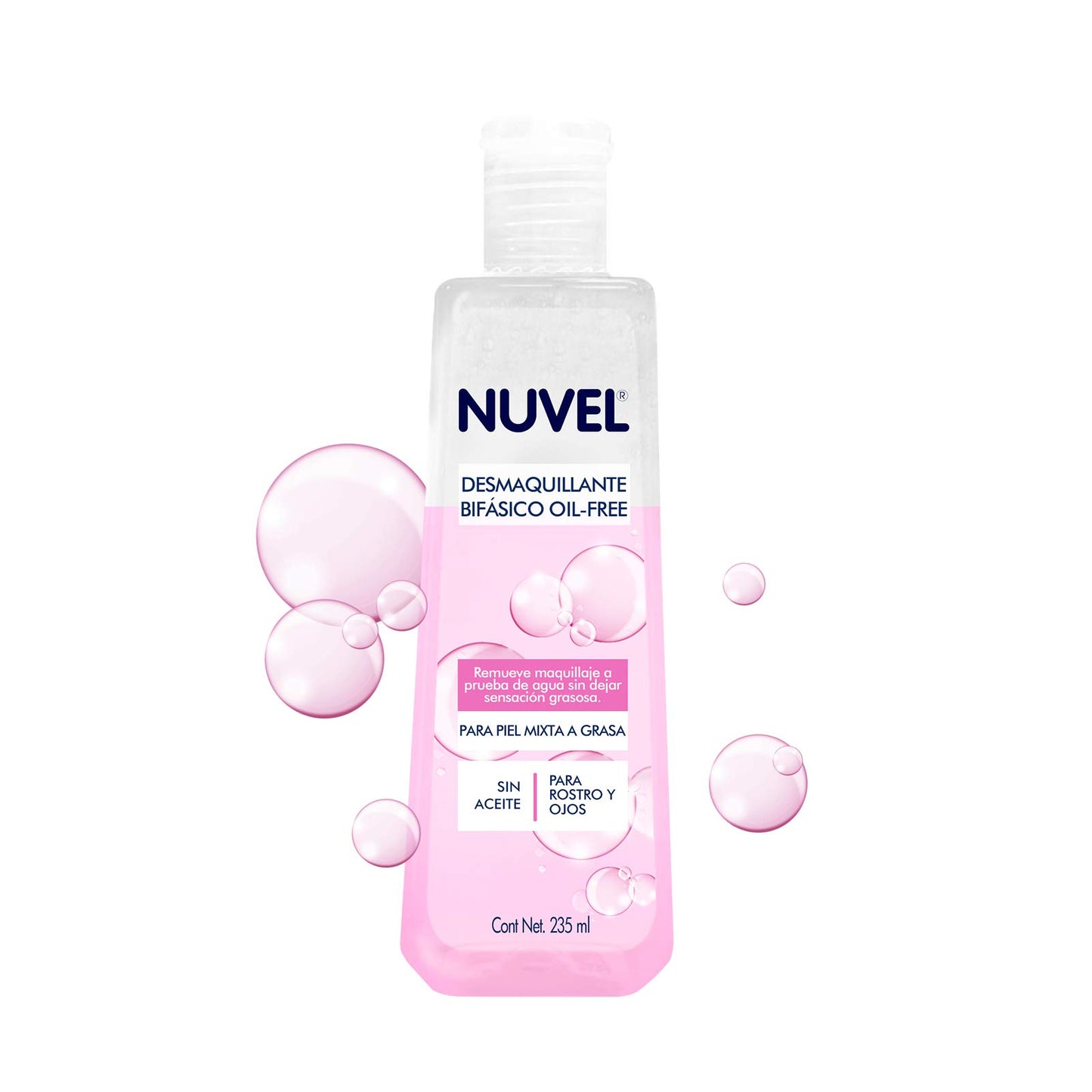 CeraVe Gel Limpiador Espumoso |473ml| Limpiador diario para piel mixta, grasa o con acné | Libre de fragancia + Nuvel Desmaquillante Bifasico Oil Free para Piel Mixta y Grasa, 235 ml