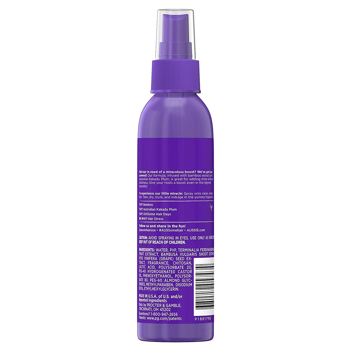 Aussie, Spray Gel, with Bamboo & Kakadu Plum, Headstrong Volume, 5.7 fl oz, Triple Pack