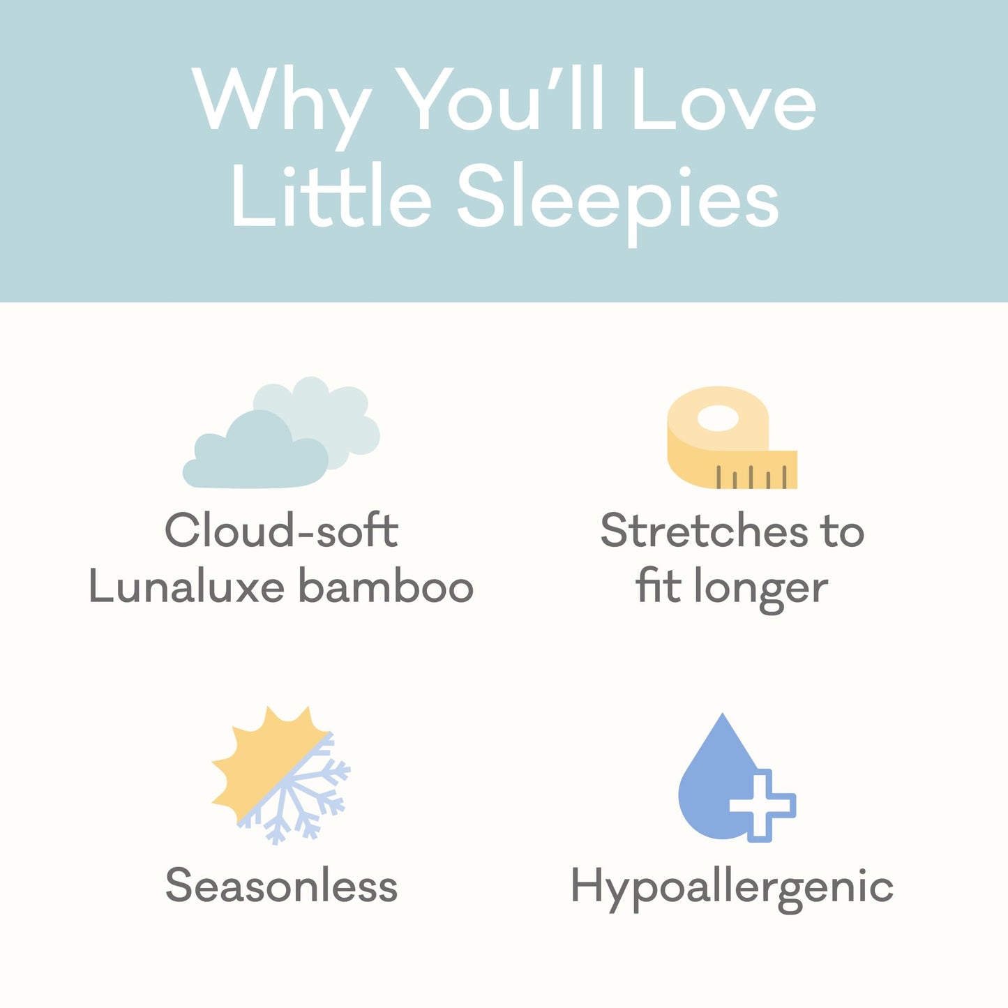 Little Sleepies - Juego de manta para envolver y sombrero, para bebés recién nacidos, viscosa suave de bambú (limónes)