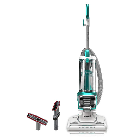 Kenmore DU2012 Aspiradora vertical sin bolsa con succión de potencia de 2 motores, limpiador ligero de alfombras con manguera de 10 pies, filtro HEPA, 2 herramientas de limpieza para pelo de mascotas, suelo de madera dura, verde