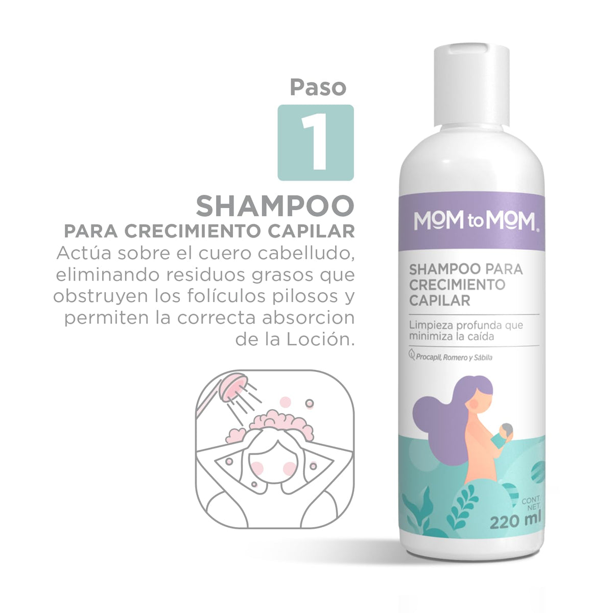 Tratamiento Capilar Mom To Mom Blanco Crecimiento Postparto