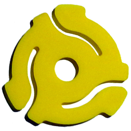 Adaptadores de Vinilo 45 RPM Plástico Amarillo 7 Pulgadas 10 Unidades