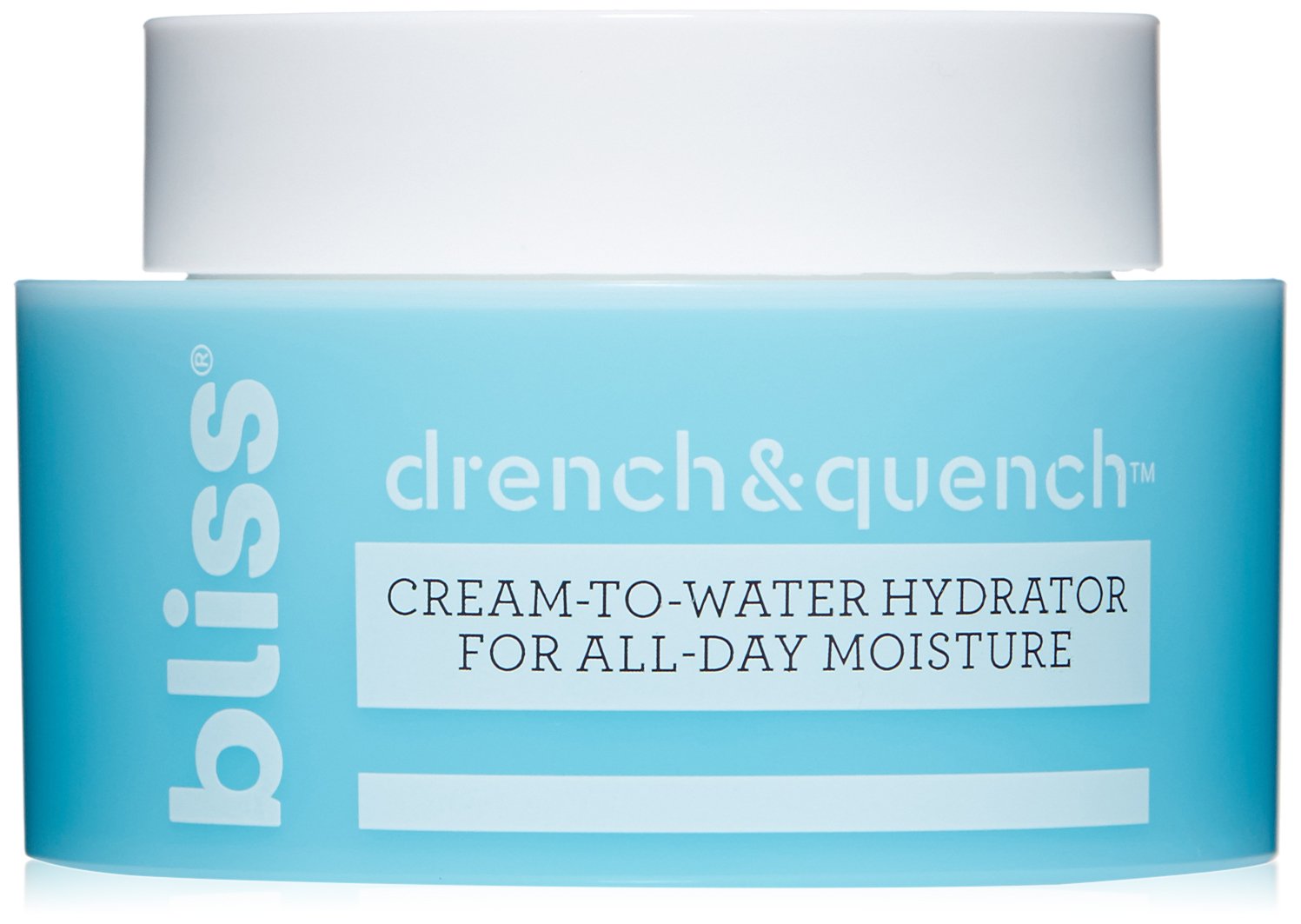 Bliss Drench & Quench | All Day Moisture | Cream-to-Water Hydrator | Hypoallergenic, Dermatologist Tested, Non-Comedogenic | Paraben Free, Cruelty Free | 1.7 fl oz