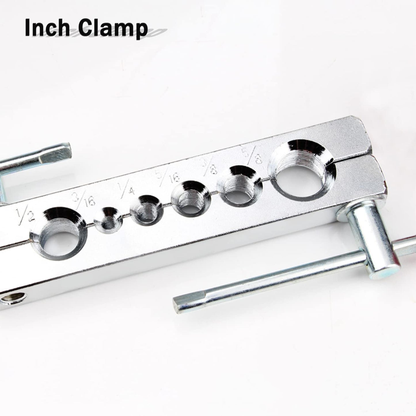SDFNBRA - Kit de herramientas de ensanchamiento para línea de freno y herramienta de tubería de latón, 6 troqueles de 3/16"-5/8", para reparación de frenos Brakeline