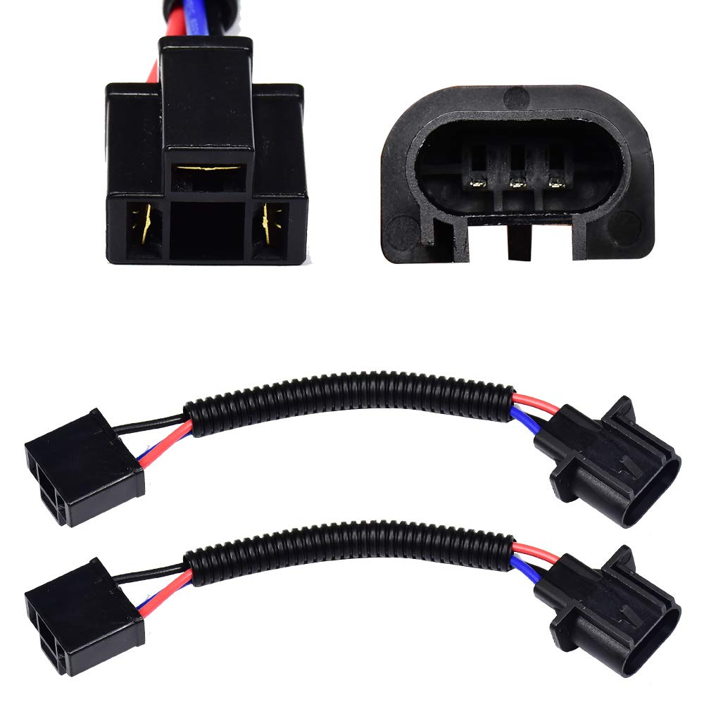 Adaptador Extensión Cableado HUIQIAODS Negro Conversión Faros para Jeep Wrangler o Camiones