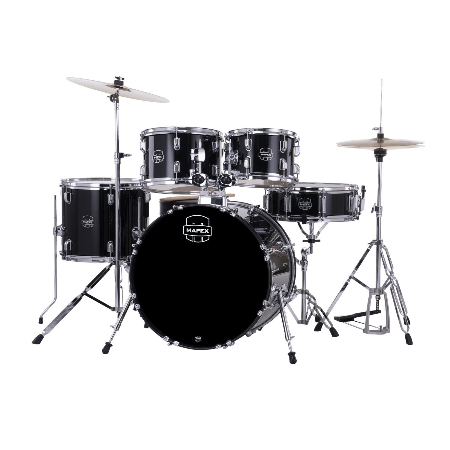 MAPEX CM5044FTC-DK-SC Batería Acústica Serie COMET de 5 Piezas Color Dark Black