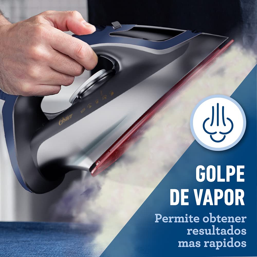 Plancha de Vapor Oster azul con Tecnología Aerocerámica GCSTAC6952