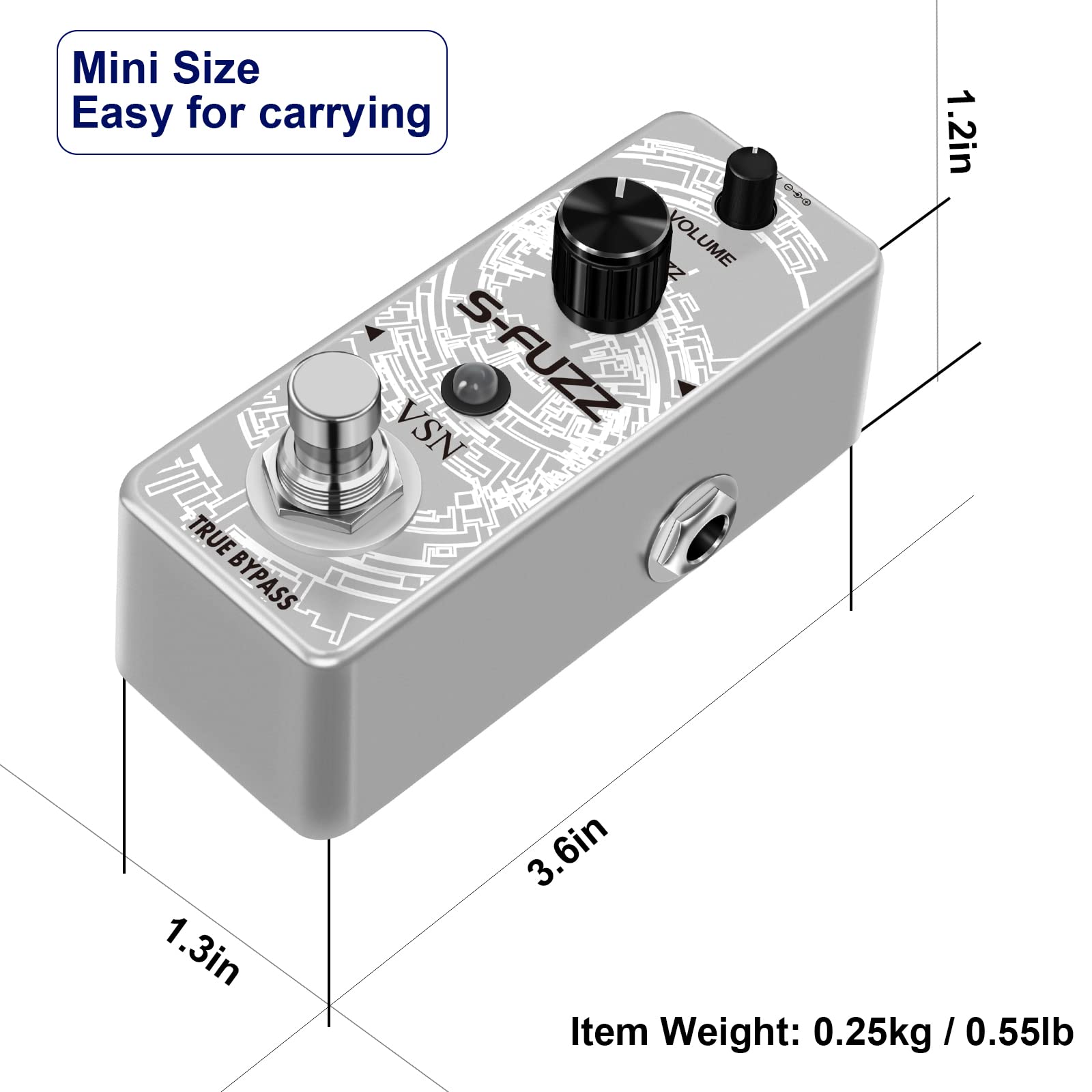 VSN Delay Slow Hand Effect Guitar Pedal for Digital Pedals Electric Guitar Slow Gear Effects Pedal Ture Bypass Mini Size …