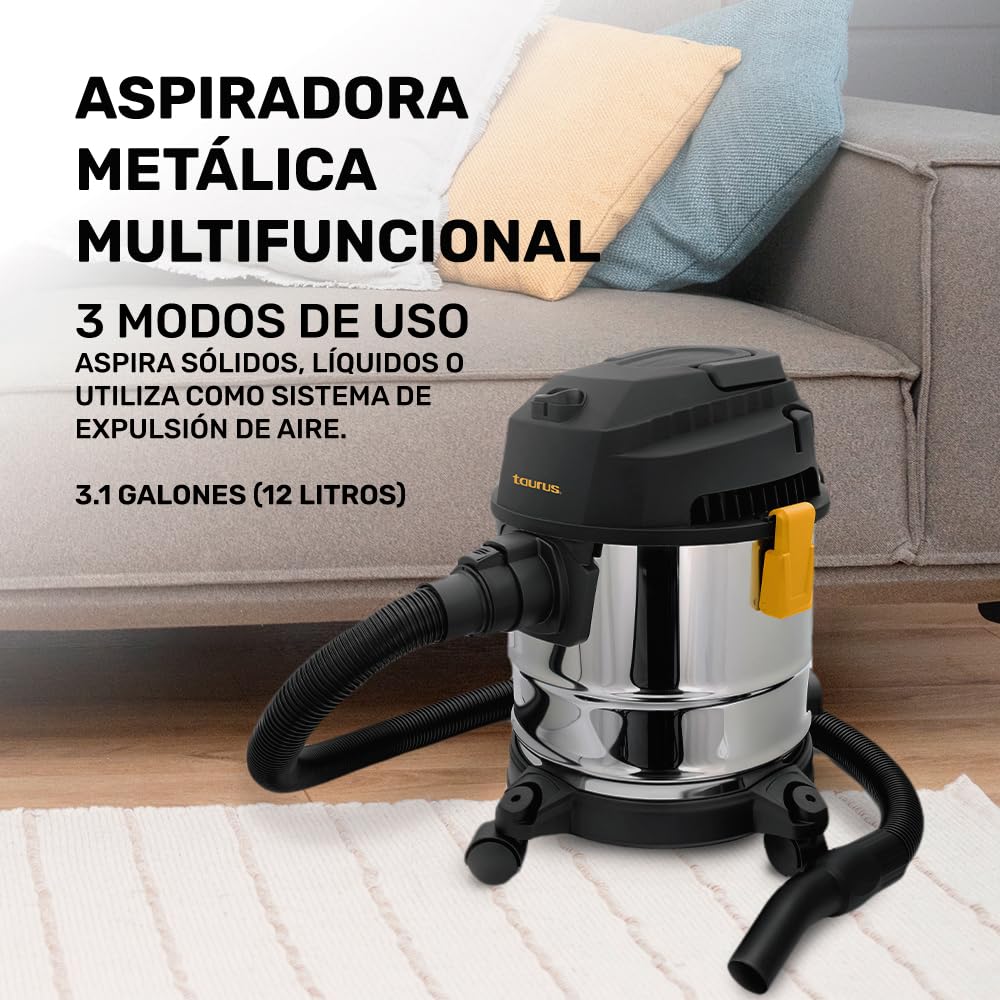 Aspiradora Taurus Tempest Negro 3 Modos de Uso con Sistema de Expulsión de Aire