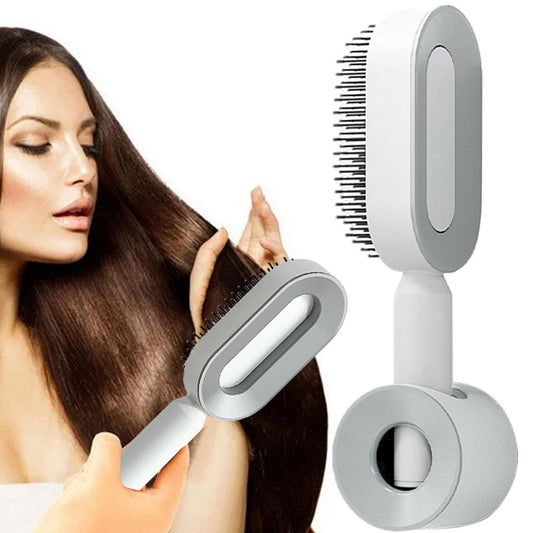 Germplasm Cepillo Desenredante para Cabello Largo de Mujer, con Bolas Desenredantes y Cojín de Aire Flexible, Blanco