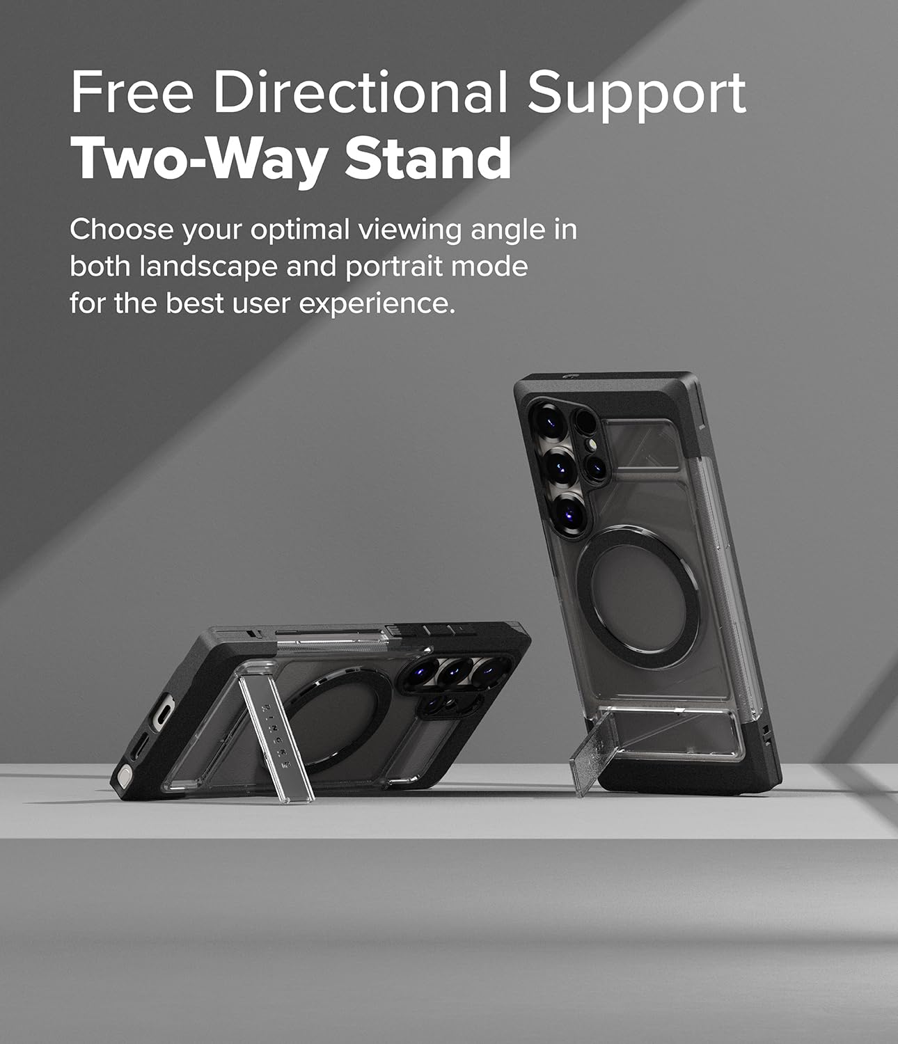 Funda Ringke UX Magnetic Samsung Galaxy S25 Ultra Smoke Black Doble Capa Protectora Magnética con Soporte