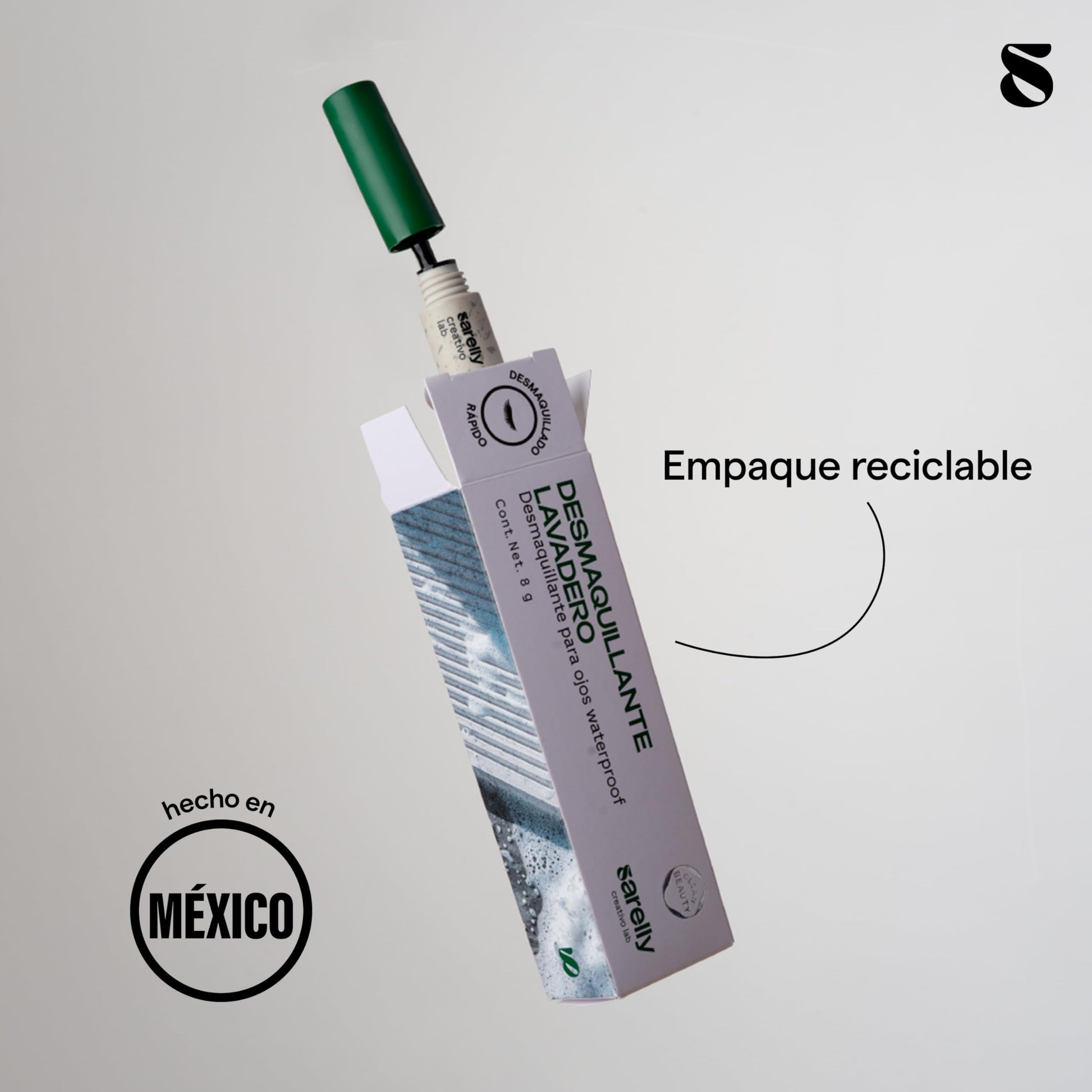 SARELLY CREATIVO LAB | Desmaquillante de Ojos Lavadero | Completa tu Cosmetiquera de Viaje - Cosmetiquera para Maquillaje y Bolsa de Maquillaje | Kit Skincare - Makeup - Belleza Mujer | 8gr