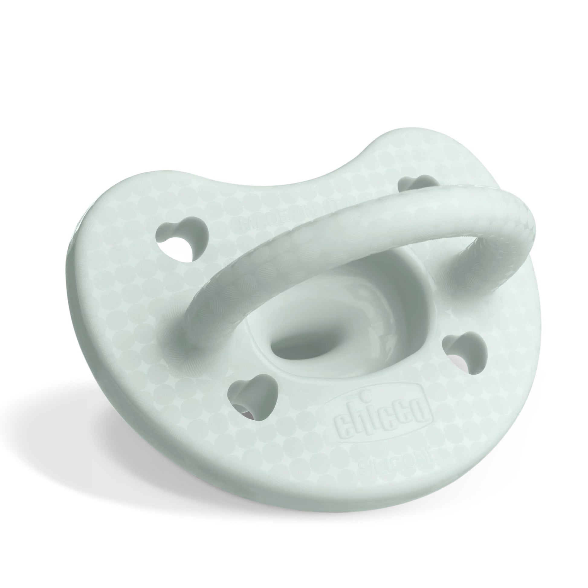 Chicco PhysioForma® - Chupete de silicona de lujo de una pieza para bebés de 0 a 6 m | Escudo texturizado de moda | Sin BPA y látex | Funda esterilizante reutilizable | Multicolor, paquete de 4