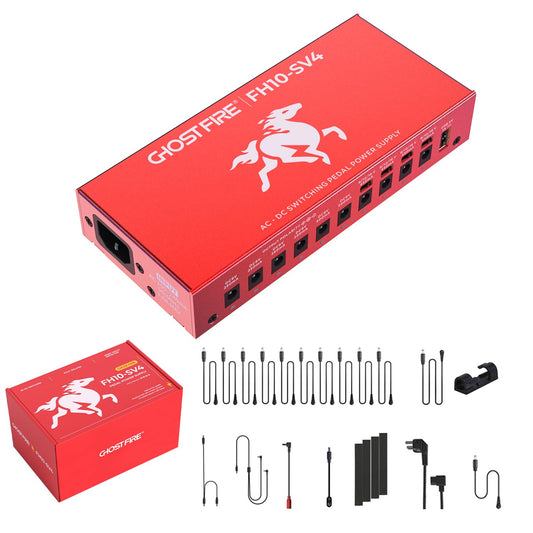 Fuente de Alimentación de Pedal GHOST FIRE Aislado con Protección Independiente contra Cortocircuitos (FH10-SV4)