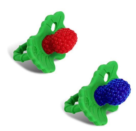 Chupete de Silicona RaZbaby Rojo Alivio de la Dentición para Bebés