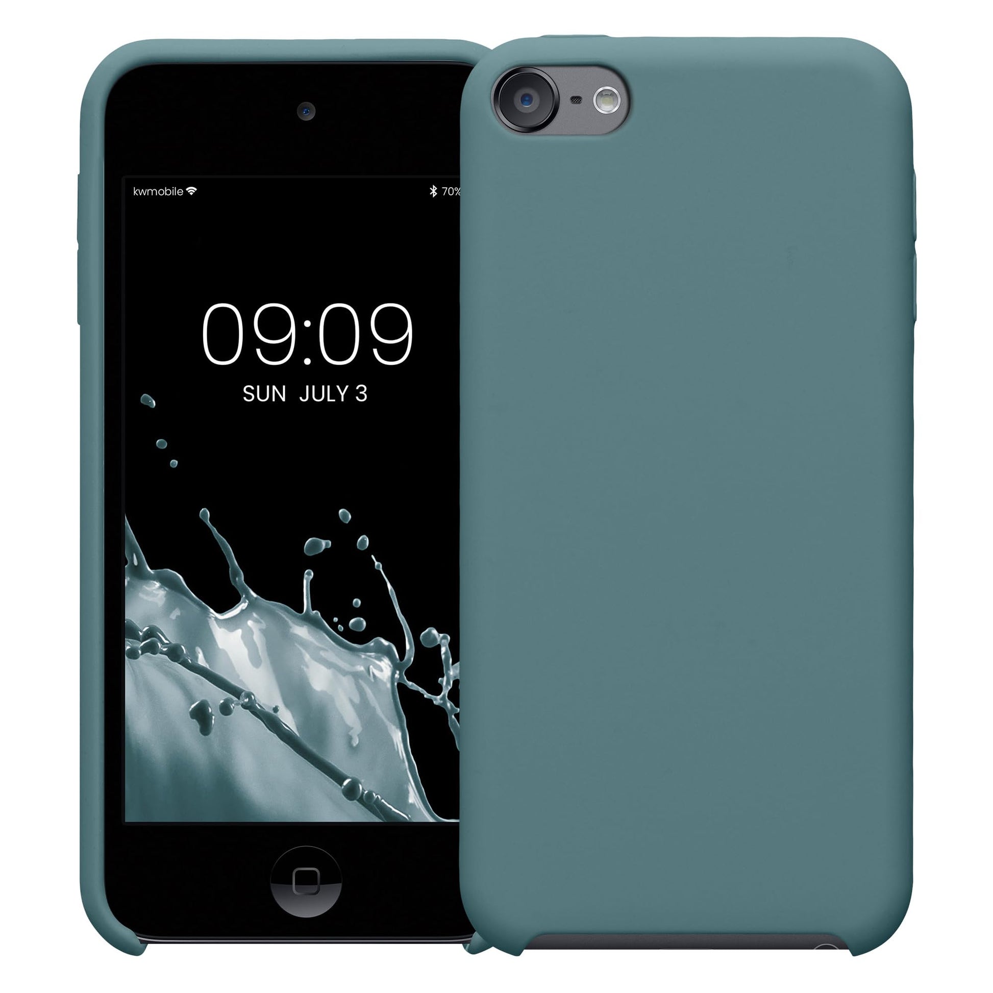 kwmobile Carcasa Compatible con Apple iPod Touch 6G / 7G (6a y 7a generación) - Funda Protectora de Silicona - Case Trasero en Noche ártica