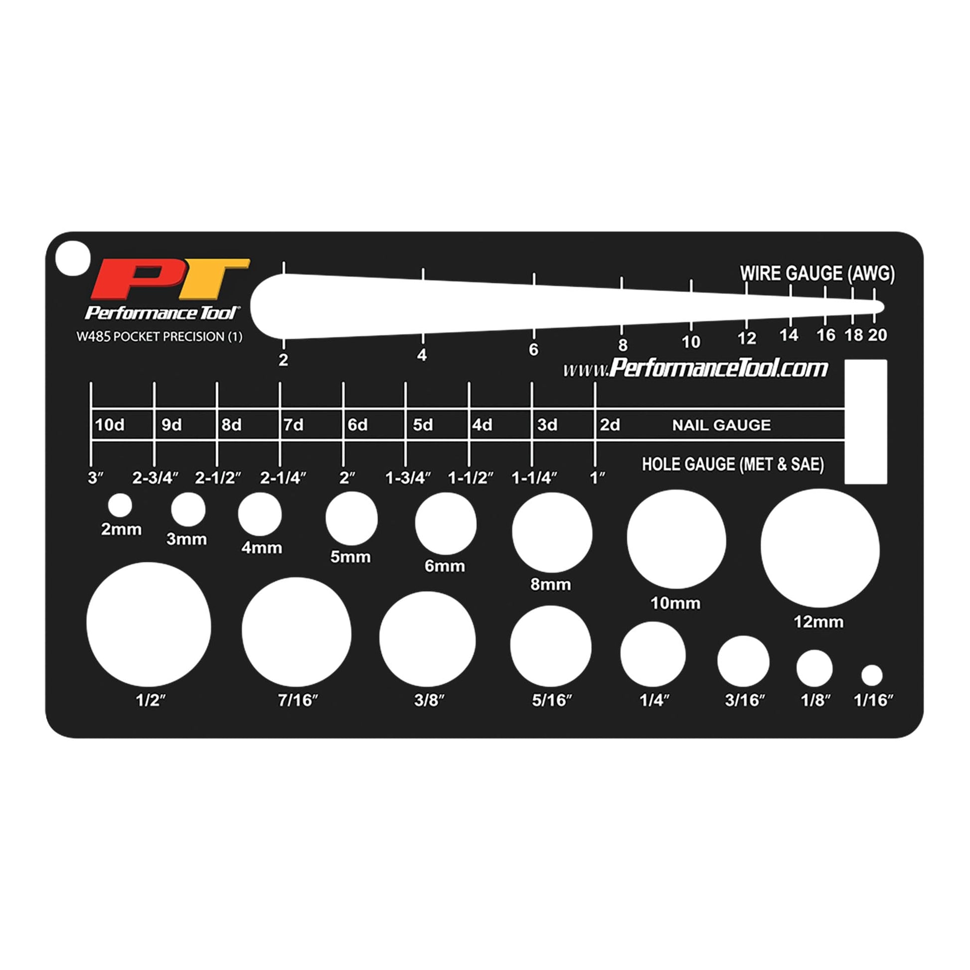 Juego de Tarjetas de Precisión de Bolsillo Performance Tool Northwest Trail Products de 3 Piezas