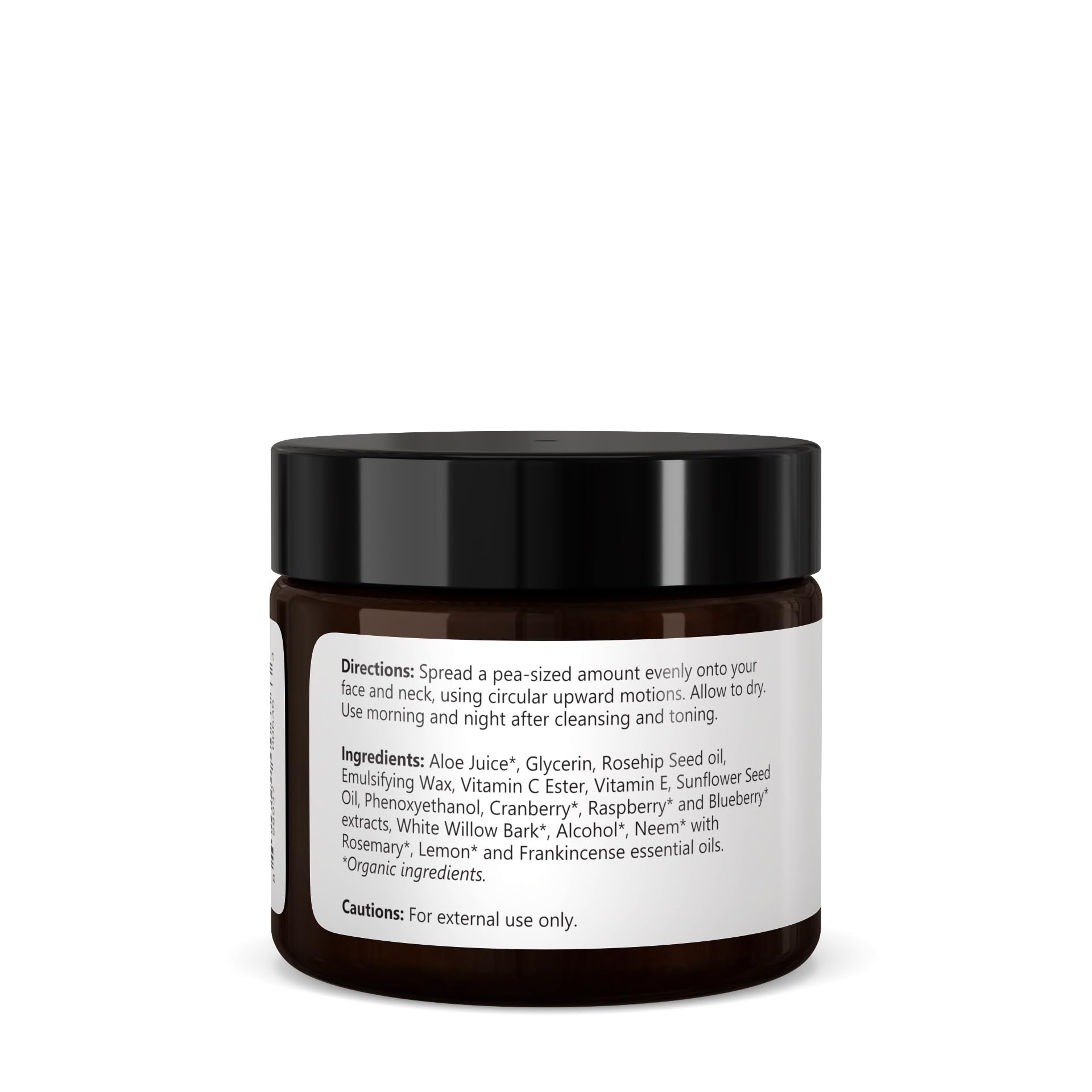 Clearly VIT-C Crema de vitamina C + Extractos de frutas + Vitamina E. Suero facial, Ingredientes orgánicos, Ilumina, Revitaliza, Restablece, Hidrata y Tonifica la Piel. Ideal para todo tipo de piel.