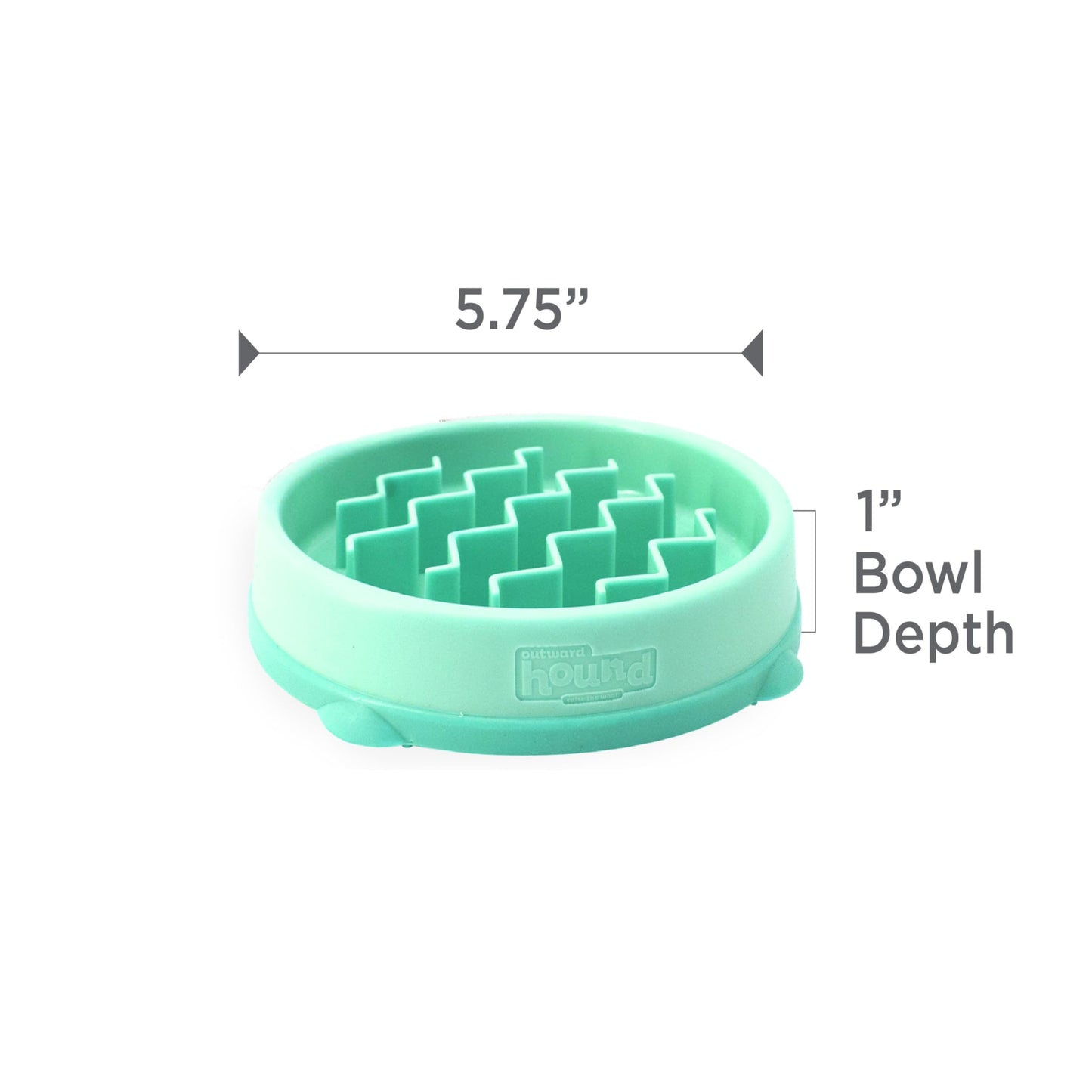 Comedero Lento Outward Hound Mint Mini para Perro Pequeño