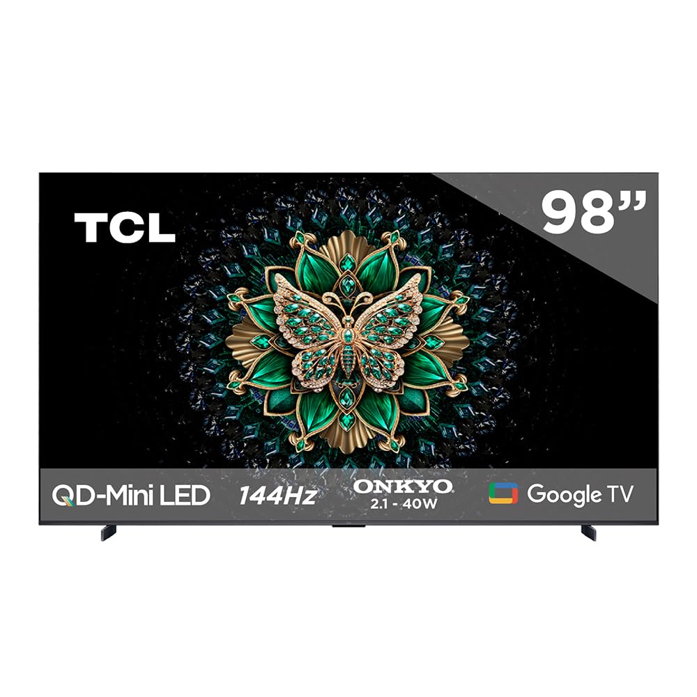 Smart TV TCL QLED 4K 98" Google Assistant y Alexa con MiniLED y Dolby Atmos