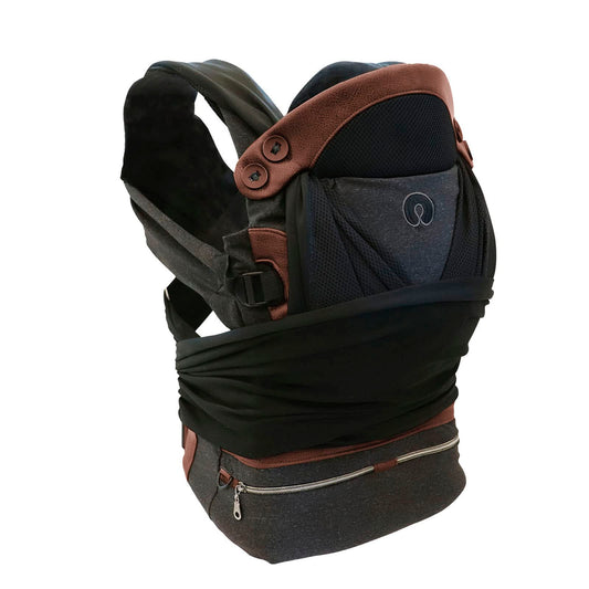 BOPPY, Canguro para Bebé Adjust Comfyfit, Portabebé Ajustable, Práctico y Seguro, Color Negro