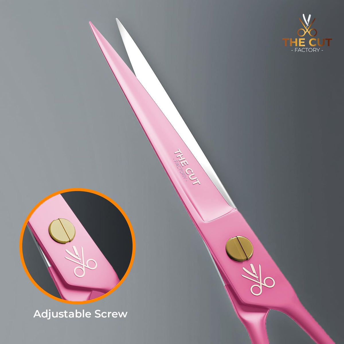 THE CUT - FACTORY - Tijeras para el cabello y tijeras de barbero profesionales - 6 pulgadas de acero inoxidable de primera calidad con hojas de borde de navaja suave - Uso para salón y uso personal