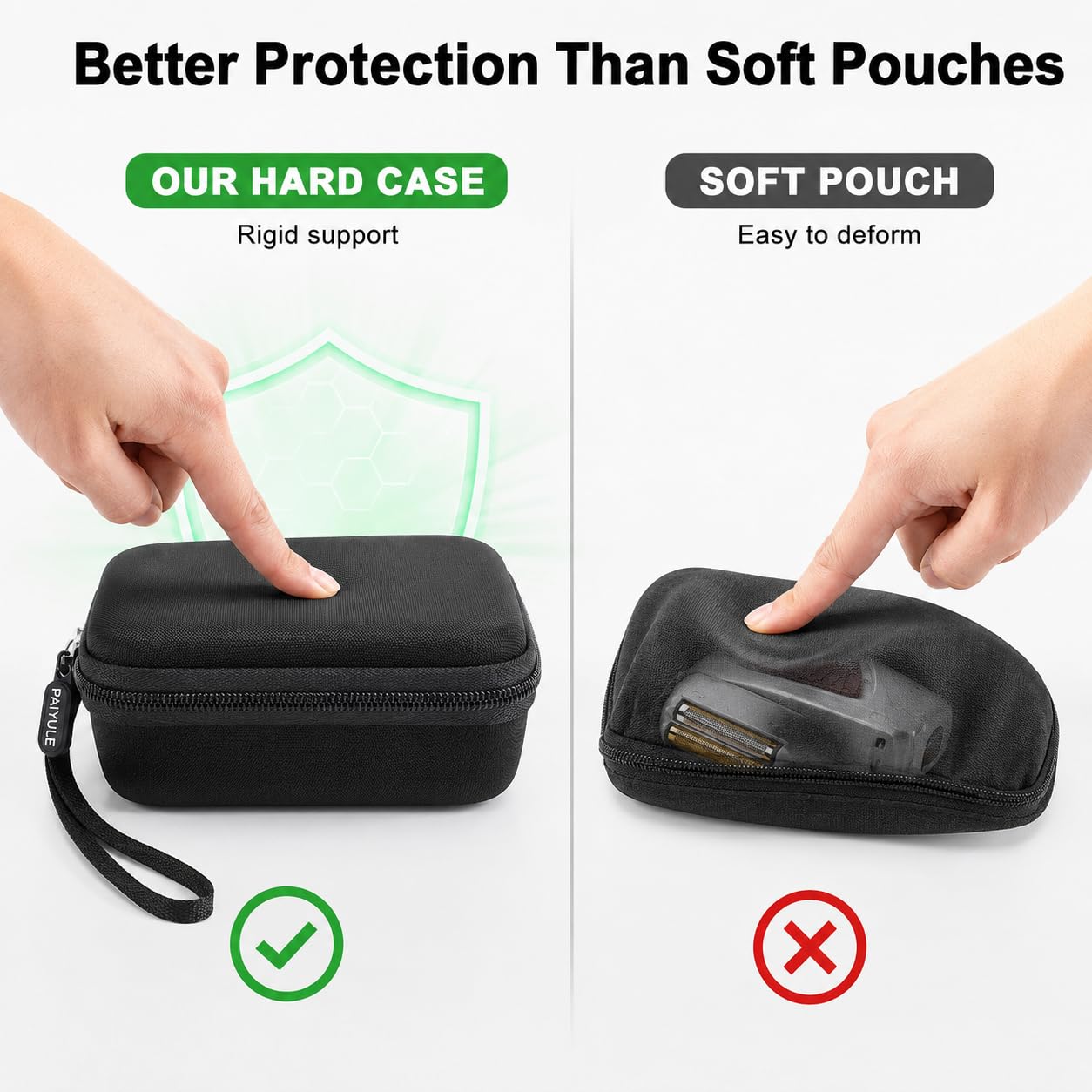 Funda compatible con la afeitadora Andis Profoil Lithium Plus Titanium 17200/17150 Pro Foil, almacenamiento de viaje para montaje de papel de aluminio de repuesto y cortadores interiores (solo caja)