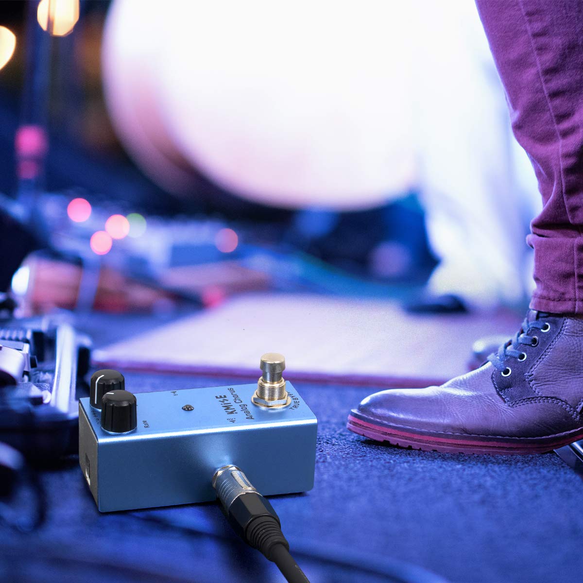 lotmusic Pedal de efectos de guitarra eléctrica Mini tipo único DC 9V True Bypass (Analog Chorus)